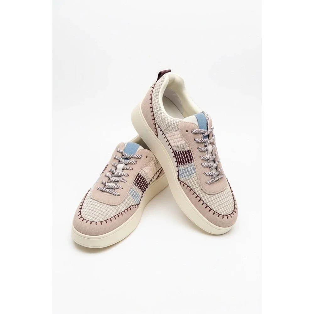 Sanctuary Peace Womens‎ Patchwork Platform Sneakers Cream Mushroom SA-PEACE 9M